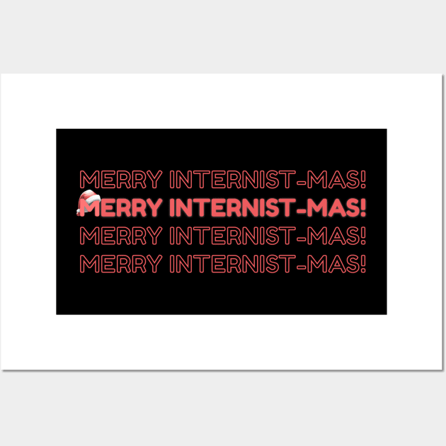 Merry Christmas internist doctor Wall Art by MedicineIsHard